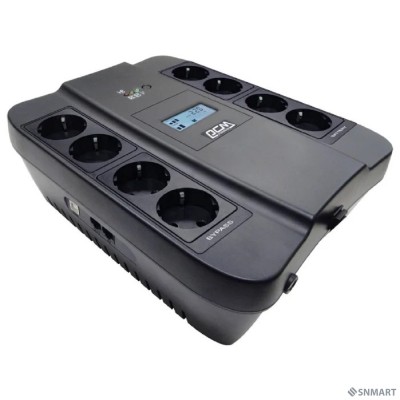 PowerCom Spider SPD-1100U LCD ИБП [Line-Interactive, 1100VA / 605W, 8xEURO: 4 с резервным питанием, 4 с фильтрацией, USB] (1138694)