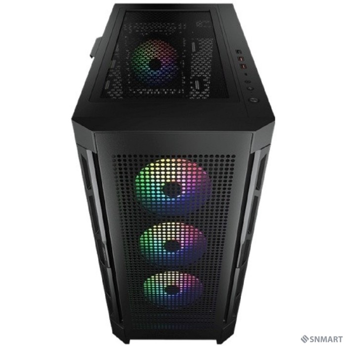 Cougar Airface Pro RGB Black 4x120MM ARGB FAN, ARGB FAN HUB, БЕЗ БП, ЧЕРНЫЙ, E-ATX