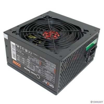 Ginzzu CB550 12CM black,24+4p,PCI-E(6+2), 4*SATA,3*IDE,оплетка MB, кабель питания