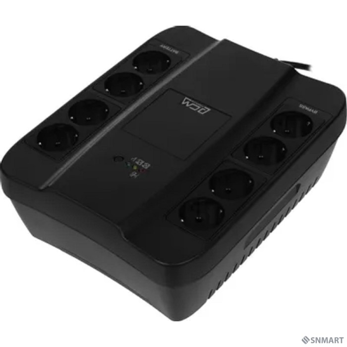 PowerCom Spider SPD-650N ИБП [OffLine, 650VA/390W, Tower, 8xEURO: 4 с резервным питанием, 4 с фильтрацией] (332714)