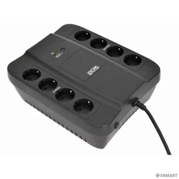 PowerCom Spider SPD-650N ИБП [OffLine, 650VA/390W, Tower, 8xEURO: 4 с резервным питанием, 4 с фильтрацией] (332714)
