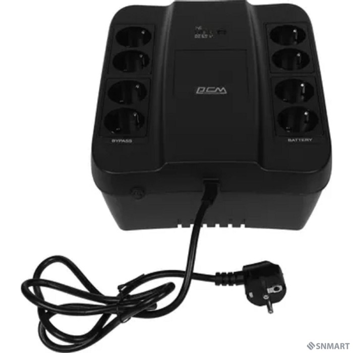 PowerCom Spider SPD-650N ИБП [OffLine, 650VA/390W, Tower, 8xEURO: 4 с резервным питанием, 4 с фильтрацией] (332714)