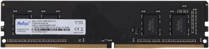 Оперативная память DDR4 Netac Basic 8 ГБ 2666MHz (NTBSD4P26SP-08)