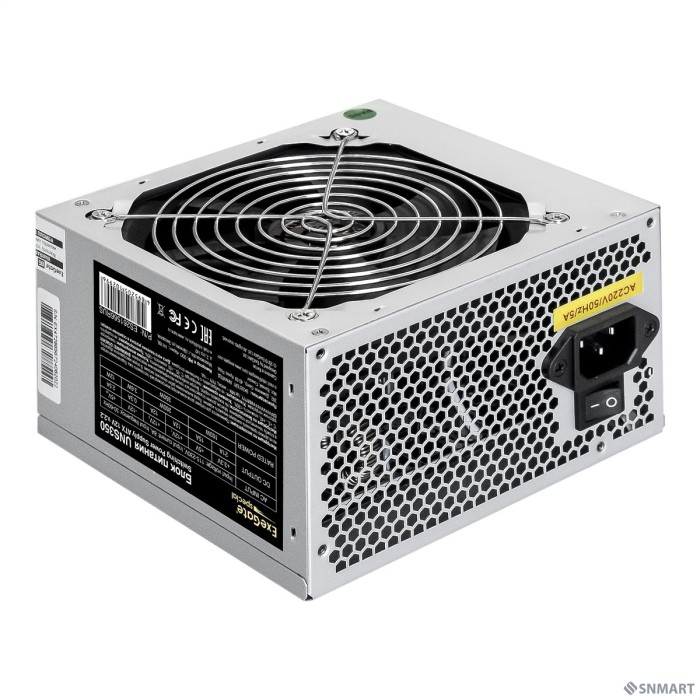 Exegate ES261566RUS Блок питания 350W Exegate Special UNS350, ATX, 12cm fan, 24p+4p, 3*SATA, 2*IDE, FDD