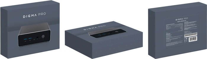 Неттоп Digma Pro Minimax U1 (мини-пк) i5 1240P (1.7ГГц) 16ГБ SSD 512ГБ UHDG Windows 11 Professional БП 60W темно-серый/черный (DPP5-ADXW02)