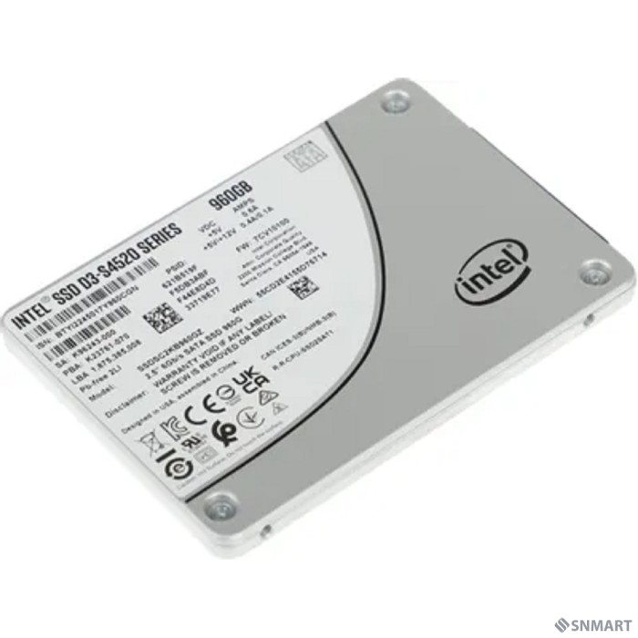 Intel SSD D3-S4520 Series, 960GB, 2.5" 7mm, SATA3, TLC, SSDSC2KB960GZ01(1Z)