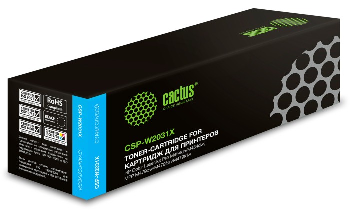 Картридж лазерный Cactus CSP-W2031X 415X голубой (6000стр.) для HP LJ M454/MFP M479