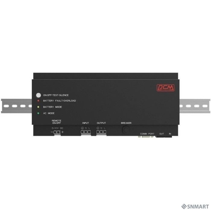 PowerCom DRU-850 ИБП [OffLine, 850VA/510W, крепление на DIN-рейку] (1114019)