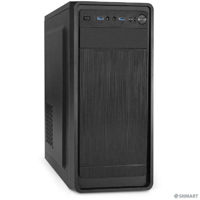 Exegate EX287371RUS Корпус Miditower ExeGate XP-332UC (ATX, без БП, 2*USB3.0+1*TypeC, аудио, черный)