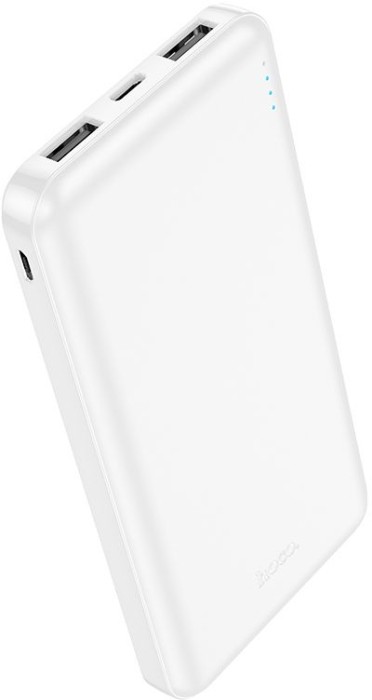 Мобильный аккумулятор Hoco J100 High-ranking white 10000mAh 2.1A 2xUSB-A белый