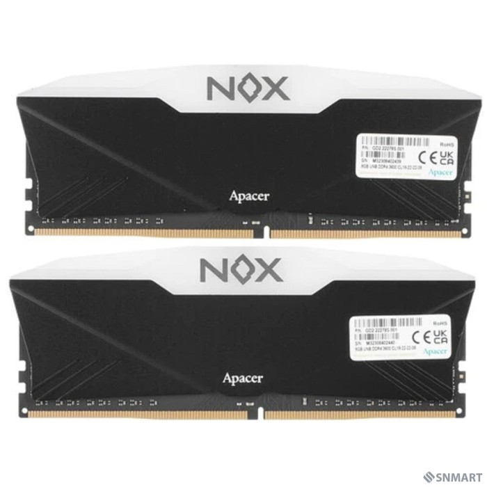 Apacer DDR4 DIMM 16GB Kit 2x8Gb AH4U16G36C25YNBAA-2 PC4-28800, 3600MHz, CL18, NOX RGB AURA2