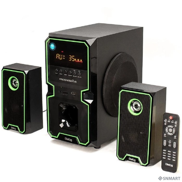 Dialog Progressive AP-222B BLACK - акустические колонки 2.1, 30W+2*10W RMS, Bluetooth, USB+SD reader