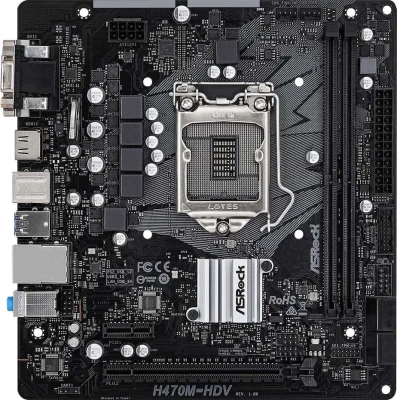 Материнская плата Asrock Intel H470 H470M-HDV DDR4 mATX