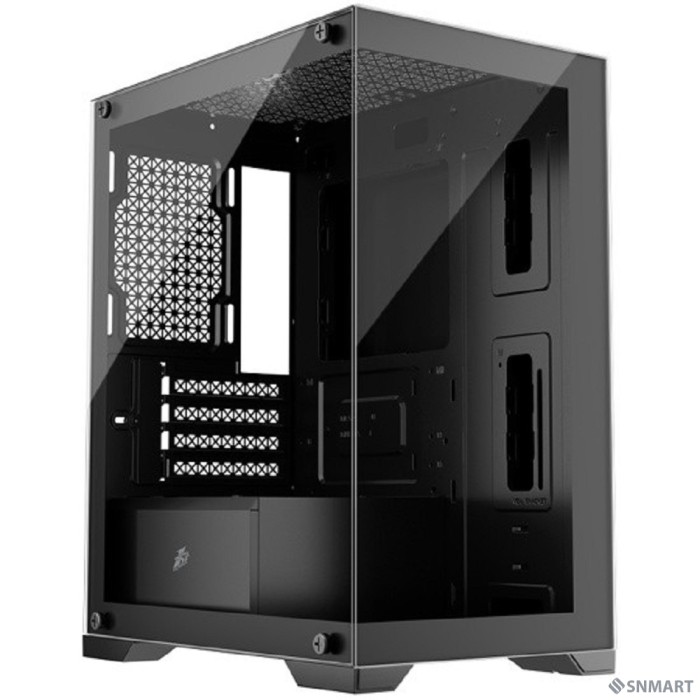 1STPLAYER MIKU Mi2 Black / mATX / 3x120mm LED fans / Mi2-BK-3F1